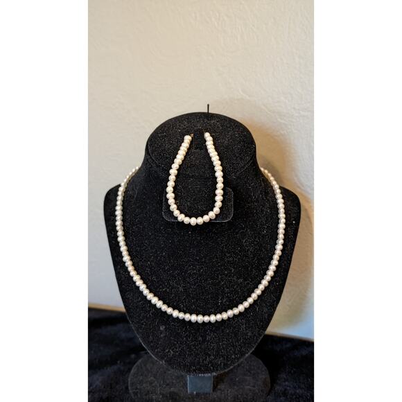 10K Yellow Gold JCM Jacmel Mauritius Freshwater Pearl Necklace and Bracelet Set - Picture 12 of 12